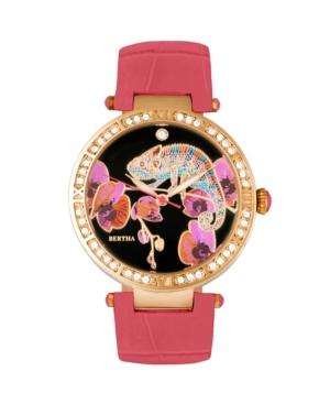 Bertha Quartz Camilla Collection Coral Leather Watch 38mm