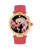 Bertha Quartz Camilla Collection Coral Leather Watch 38mm