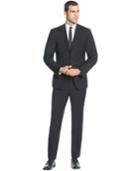 Dkny Black Stretch One-button Classic-fit Suit