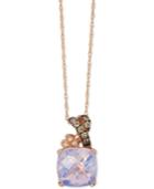 Le Vian Chocolatier Lavender Quartz (2-1/2 Ct. T.w.) & Diamond (1/10 Ct. T.w.) Pendant Necklace In 14k Rose Gold
