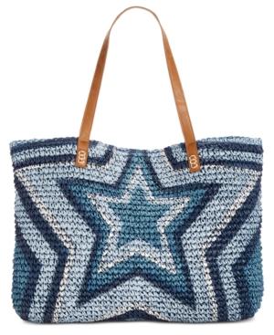 I.n.c. Marthaa Star Extra-large Straw Tote, Created For Macy's