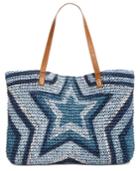 I.n.c. Marthaa Star Extra-large Straw Tote, Created For Macy's
