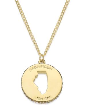 Kate Spade New York State Of Mind Gold-tone State Cutout Pendant Necklace