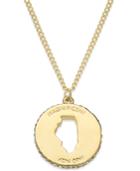 Kate Spade New York State Of Mind Gold-tone State Cutout Pendant Necklace