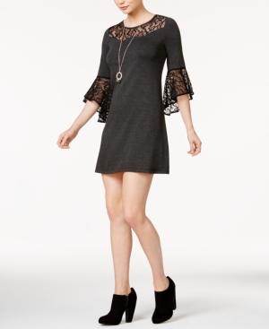 Kensie Lace-trim A-line Dress