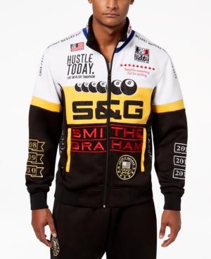 Smith And Graham Men's Tricot Colorblocked Embroidered Track Jacket