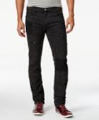 Versace Slim-fit Black Wash Distressed Jeans
