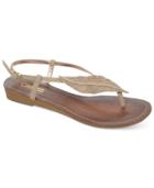 Carlos By Carlos Santana Tandy Sparkle Leaf Flat Thong Sandals Women's Shoes