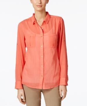 Calvin Klein Sheer Utility Shirt
