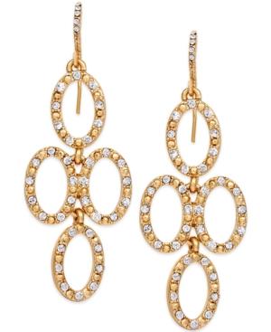 Charter Club Pave Oval Kite Earrings