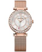 Juicy Couture Women's Cali Rose Gold-tone Stainless Steel Mesh Bracelet Watch 34mm 1901374