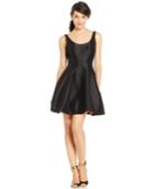 Betsy & Adam Sleeveless Fit & Flare Taffeta Dress