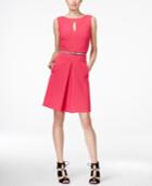 Inc International Concepts Belted Keyhole A-line Dress, Only At Macy's