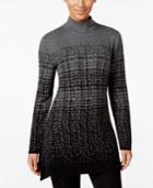 Style & Co. Jacquard Mock-neck Tunic Sweater, Only At Macy's