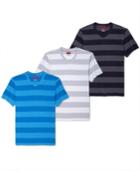 Alfani Red T-shirts, Slim-fit Fashion Heather Wide-stripe V-neck Tees