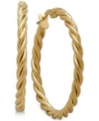 Twist-style Hoop Earrings In 18k Gold