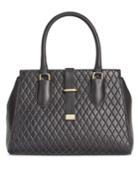 Calvin Klein Quilted Leather Small Satchel