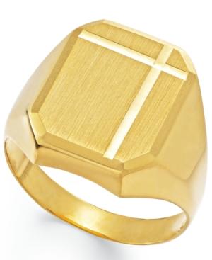Men's Polished Ring In 14k Gold