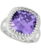 Amethyst Statement Ring (10 Ct. T.w.) In Sterling Silver