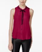 Miss Chievous Juniors' Tie-neck Blouse
