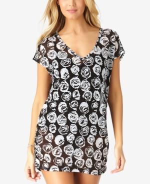Anne Cole Coming Up Roses Mesh Tunic Cover-up, Created For Macy's Style Women's Swimsuit