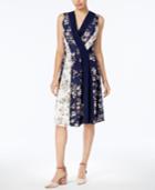 Maison Jules Printed Surplice Dress, Created For Macy's