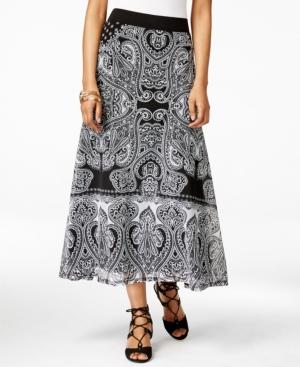Inc International Concepts Petite Paisley-print Maxi Skirt, Only At Macy's