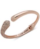 Anne Klein Rose Gold-tone Pave Cuff Bracelet, Created For Macy's