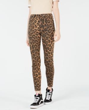 Joe's Jeans The Charlie Animal-print Slit Skinny Jeans