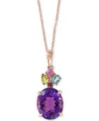 Effy Multi-gemstone (5-1/5 Ct. T.w.) 18 Pendant Necklace In 14k Rose Gold