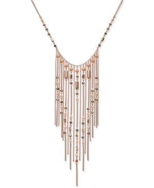 Inc International Concepts Rose Gold-tone Multi-bead Fringe Necklace, Only At Macy's