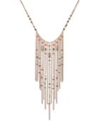 Inc International Concepts Rose Gold-tone Multi-bead Fringe Necklace, Only At Macy's