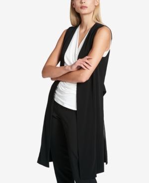 Dkny Sheer-back Long Vest