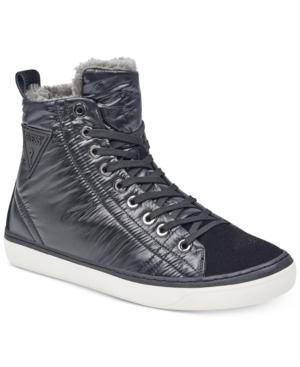 Guess Men's Lars Faux-fur High-top Sneakers Men's Shoes