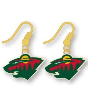 Aminco Minnesota Wild Logo Drop Earrings