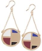 French Connection Gold-tone Trapeze Drop Earrings