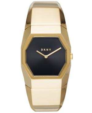 Dkny Women's Beekman Gold-tone Stainless Steel Bangle Bracelet Watch 32mm, Created For Macy's