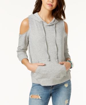Hippie Rose Juniors' Cold-shoulder Hoodie