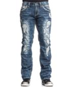 Affliction Men's Blake Fleur De Lis Relaxed-fit Ripped Jeans, Bayside Wash