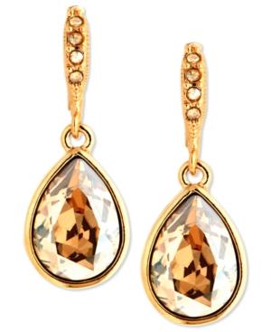 Givenchy Earrings, Gold-tone Golden Shadow Swarovski Element Drop Earrings