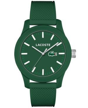 Lacoste Men's L.12.12 Green Silicone Strap Watch 43mm 2010763