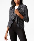 Bar Iii Marled-knit Flyaway Cardigan