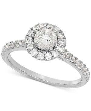 Lab Grown Diamond Halo Engagement Ring (1 Ct. T.w.) In 14k White Gold