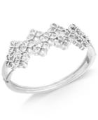 Charter Club Openwork Flower Hinged Bangle Bracelet, Only At Macy's