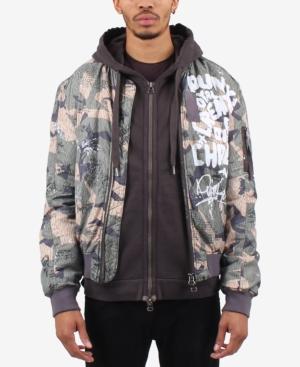 Punk Royal Men's Aop Camo Print Twill Bomber