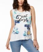 True Vintage Embellished Graphic Tank Top