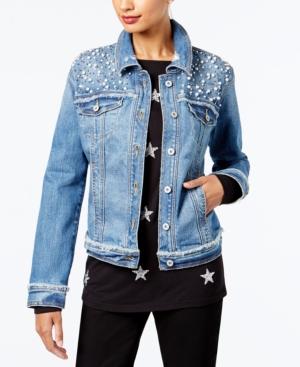 Inc International Concepts Embellished Trucker Jacket, Created For Macy's