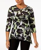 Alfred Dunner In The Limelight Embellished Asymmetrical Top