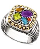 Balissima By Effy Multistone Square Ring (1-1/2 Ct. T.w.) In 18k Gold And Sterling Silver