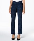 Charter Club Petite Lexington Printed Straight-leg Jeans, Only At Macy's